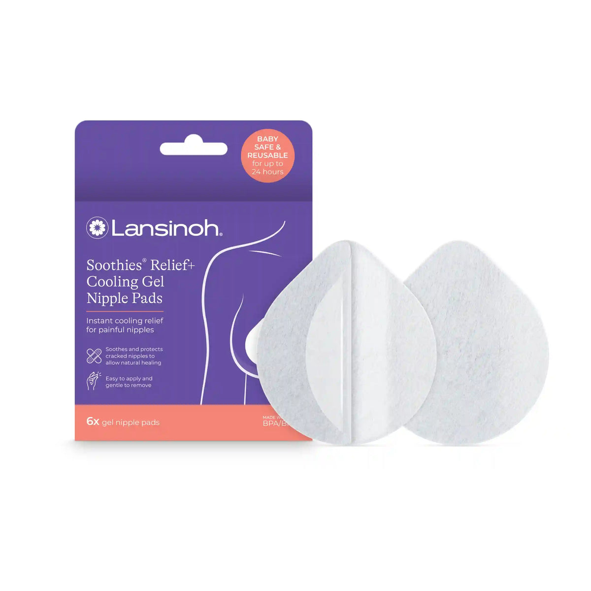 Soothies® Relief+ Cooling Gel Nipple Pads